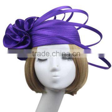 2015 Women New Wedding Party Stage Catwalk Show Hair Headdress Flower Vintage Stylish Flower Pillbox Small Hat