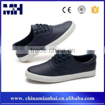 Lace up popular PU leather material men fashion pictures of casual shoes