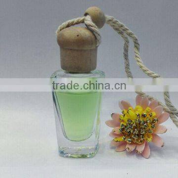Wooden Cap Glass Refill Empty Car Perfume Diffuse Hanging Bottle photo-3