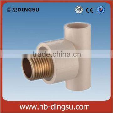 1/2" Copper Threaded CPVC Male Tee CPVC Pipe Fittings