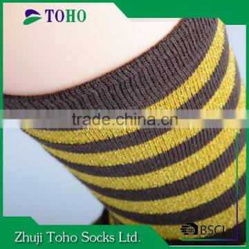 Bulk produce sock varity of color zebra stripes ladies socks