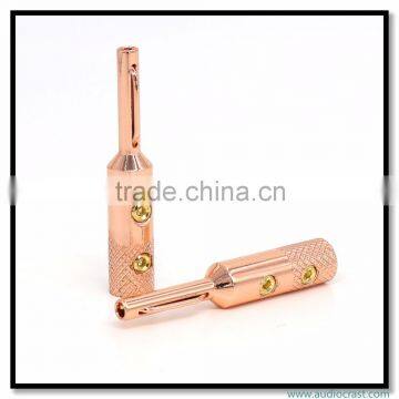 New Pure Copper Banana Plug Speaker Terminal 4mm Connector