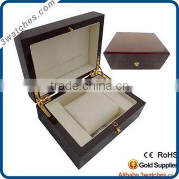 manufacturer customize luxury watch box wooden watch case square wood with veneer watch box