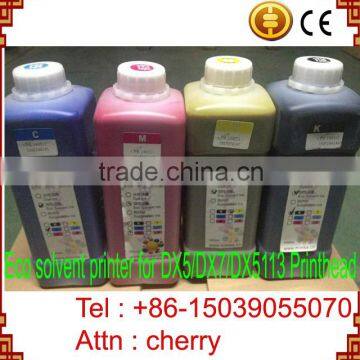 2016 hot sale Eco solvent ink for Allwin/Mimaiki/Roland/Mutoh/galaxy /mimke digiter printer with DX5/DX7/DX5113 head