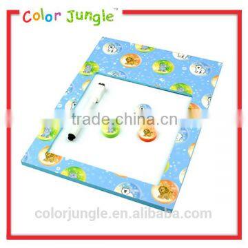 Wooden frame white board with magnetism cute white board