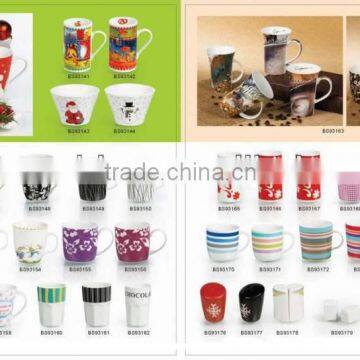 microwave safe bone china porcelain ceramic travel coffee christmas mugs