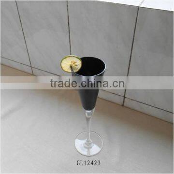 Elegant Black Colored Long Stem Glass Champagne Flute photo-4