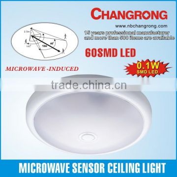 Rechargeable PIR sensor emergency lantern with 60pcs 0.1w SMD led light