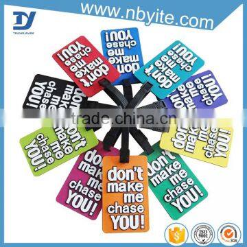 2016 hot plastic wholesale luggage tags OEM factory machine printed pvc card