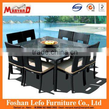 rattan outdoor furniture aluminum frame table and chair