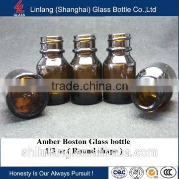 Boston Amber 1/3oz glass bottle supplier in China