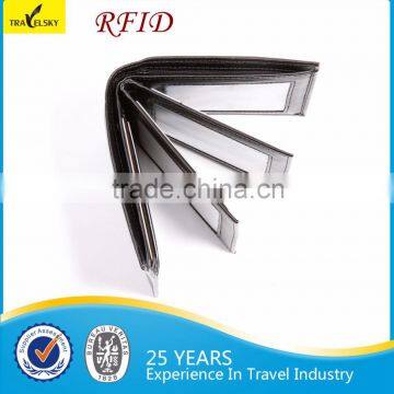 New Design Four Fold Durable Young Man Leather RFID Wallet photo-5