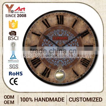 Custom Design Custom Fitted Rustic Vintage MDF Modern Art Painting Wall Clock