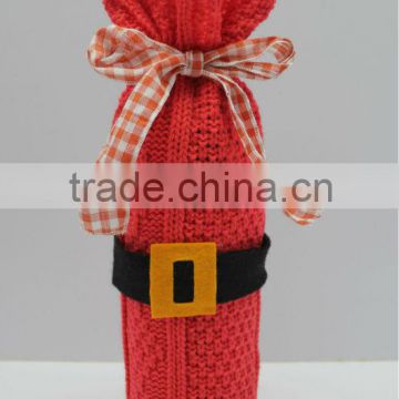 Hot sale knitting decorations for wine bottles