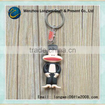 cartoon souvenir 3d soft pvc keychain/souvenir keychain