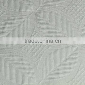 C55% P45% bleached plant leaf pattern TC jacquard fabric plain dyed, customizable colorways,