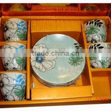 Top grade discount crackle glaze ceramic cup and saucer