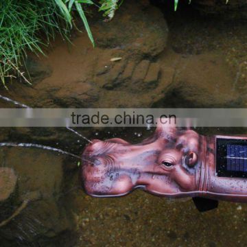 solar garden hippo fountain solar hippo spitter solar garden decoration hippo shape fountain