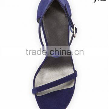 OS09 Sexy Stiletto Plate High Heel Rubber Outsole Fish Toe Suede Strap Ankle Sandals for Women photo-5