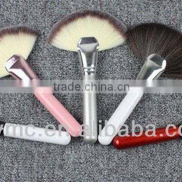 cosmetics fan brush,animal hair fan brush,synthetic hair fan brush