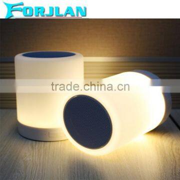 portable bluetooth 4.0 smart touch music light speaker with colorful light for iphone/android app