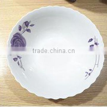 Ceramic salad bowl with cut edge,cheap ceramic bowls from china