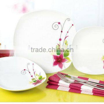 Chinese style ceramic square dinner sets, square plate set,ceramic square dinnerware