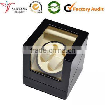 Luxury painting gloss automatic watch winding box with transparent window