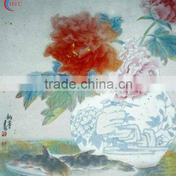 Handmade Natural Flower Paper Art Painting