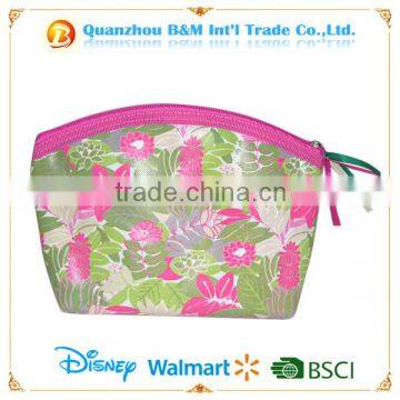 Good quality PU leather cosmetic bag for female