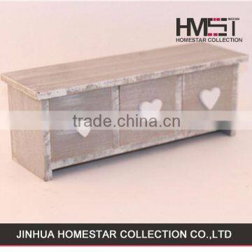 Hot sale new product heart shape square wood storage box