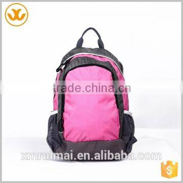 Pink black promotional shoulder bag oxford large capacity custom printed backpack