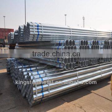 ERW GI Steel Pipes painted words with plastic cap threated with coupling pipe