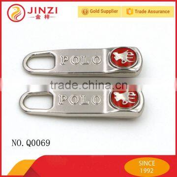 A grade custom zipper slider for handbag,metal zipper puller