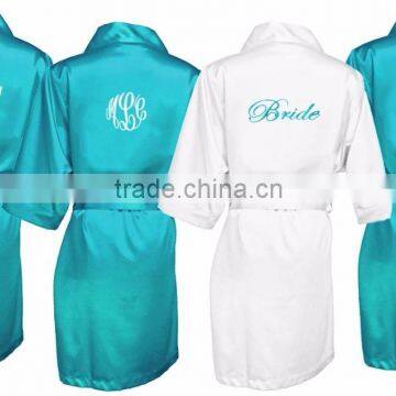 Wholesale High Quality Satin Kimono Bath Bridesmaid Robes