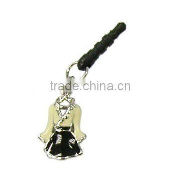 Novelty lady clothes earphone jack dust plug,designed by (C) charis,OEM service,pass SGS factory audit