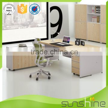 Sunshine Furniture Executive Table Boss Desk Luxury Modern Teak Wood Office Furniture