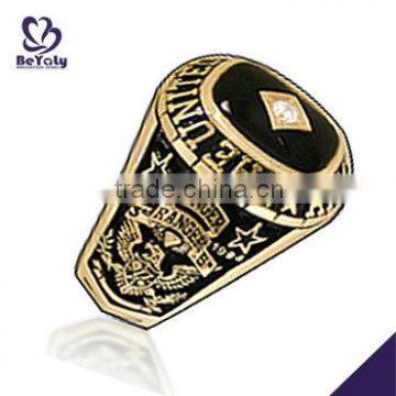 Customized wholesale silver fashion military ring