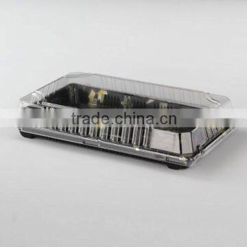 Smart Rectangle embossing Momiji plastic sushi container/disposable sushi box/sushi tray/cake box
