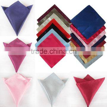 Handkerchief Men Suit Pocket Square Silk Solid Color