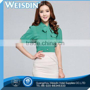 cheap price Guangzhou manufacturer Anti-Wrinkle jens shirts for women