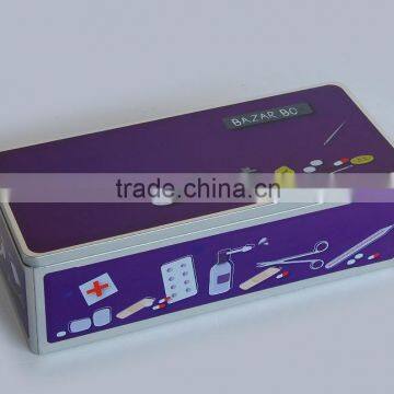 Decorative Color brilliancy and rectangular tin box for gifts for games card packing