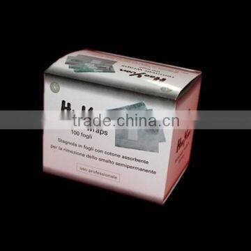 Embossed or Printed or Silver Foil Wrap With Cotton Pad Nail Polish Remover Quality Choice photo-6