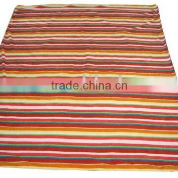 Stripe Print Fleece Blanket