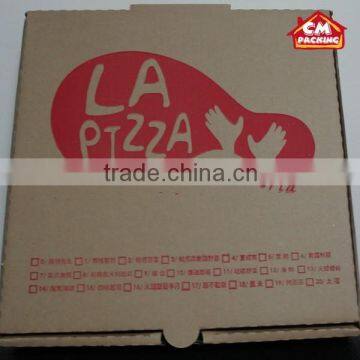 Cheap blank corrugated pizza box