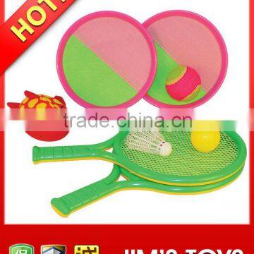 Set of plastic bags tennis racket with sticker racket