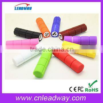 New product 2016 rubber antiskid portable power bank 2600mah for promotion