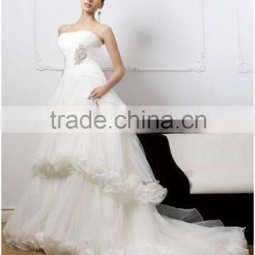 (MY0209) MARRY YOU Sweetheart Ruffle Flare Organza Ball Gown Wedding Dress Patterns