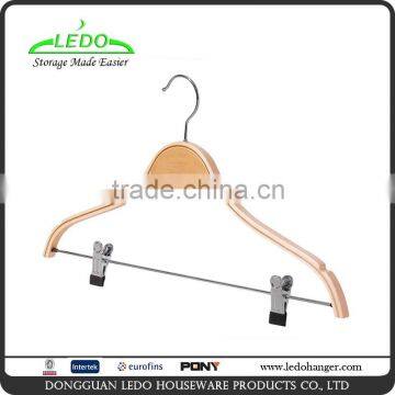 Luxury Laminated Clothes Hanger for Jeans with Clips