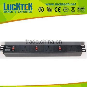 individual switch UK type pdu rack power strip